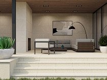 Cosmos Комплект с прямоуг. бортиком 33x120 Комплект (Ступень cm 02 (33x120) непол. (прямоугол. бортик) + Подступенок (14,5x120)) фото 2 | FLOORDEALER