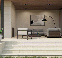 Cosmos Комплект с прямоуг. бортиком 33x120 Комплект (Ступень cm 02 (33x120) непол. (прямоугол. бортик) + Подступенок (14,5x120)) фото 2 | FLOORDEALER