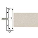 Плинтус Коммерческий плинтус алюминиевый Русский профиль 60мм ПОЛИМЕРНОЕ ПОКРЫТИЕ травертин  | FLOORDEALER