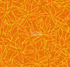 Ковролин Flotex Vision Floral 500013 (Field) Pumpkin фото 1 | FLOORDEALER