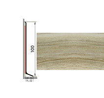 Плинтус Плинтус алюминиевый Русский профиль 100мм ДЕКОРАТИВНОЕ ПОКРЫТИЕ дуб аляска фото 1 | FLOORDEALER