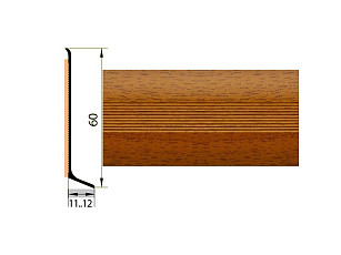 Плинтус Плинтус алюминиевый Русский профиль 60мм ДЕКОРАТИВНОЕ ПОКРЫТИЕ вишня фото 1 | FLOORDEALER