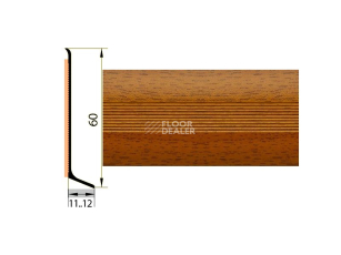 Плинтус алюминиевый Русский профиль 60мм ДЕКОРАТИВНОЕ ПОКРЫТИЕ вишня фото 1 | FLOORDEALER