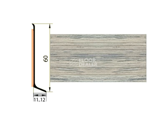 Плинтус Плинтус алюминиевый Русский профиль 60мм ДЕКОРАТИВНОЕ ПОКРЫТИЕ дуб хельсинки фото 1 | FLOORDEALER