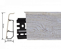 Плинтус Arbiton Indo Плинтус Arbiton Indo 70мм ПВХ 138 Дуб Пасадена фото 1 | FLOORDEALER