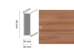 Широкий плинтус Cubu flex life XL 60/19 Touch and style 2949 aralie фото 1 | FLOORDEALER