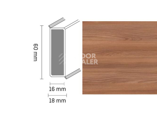 Плинтус Широкий плинтус Cubu flex life XL 60/19 Touch and style 2949 aralie фото 1 | FLOORDEALER