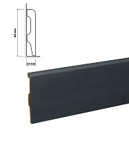 Плинтус HDPS Bonkeel Top 03 Графит фото 1 | FLOORDEALER