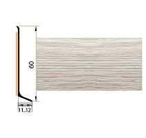 Плинтус Плинтус алюминиевый Русский профиль 60мм ДЕКОРАТИВНОЕ ПОКРЫТИЕ ясень серый фото 1 | FLOORDEALER
