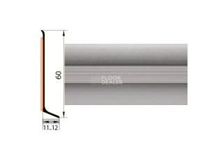 Плинтус алюминиевый Русский профиль 60мм БЕЗ ПОКРЫТИЯ фото 1 | FLOORDEALER