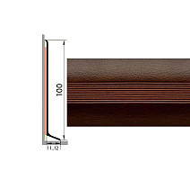 Плинтус Плинтус алюминиевый Русский профиль 100мм ДЕКОРАТИВНОЕ ПОКРЫТИЕ венге фото 1 | FLOORDEALER