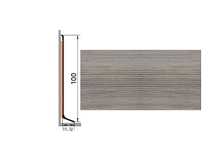 Плинтус алюминиевый Русский профиль 100мм ДЕКОРАТИВНОЕ ПОКРЫТИЕ дуб каньон фото 1 | FLOORDEALER
