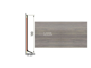 Плинтус алюминиевый Русский профиль 100мм ДЕКОРАТИВНОЕ ПОКРЫТИЕ дуб каньон фото 1 | FLOORDEALER