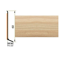 Плинтус Плинтус алюминиевый Русский профиль 60мм ДЕКОРАТИВНОЕ ПОКРЫТИЕ берёза фото 1 | FLOORDEALER