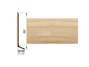 Плинтус алюминиевый Русский профиль 60мм ДЕКОРАТИВНОЕ ПОКРЫТИЕ берёза фото 1 | FLOORDEALER