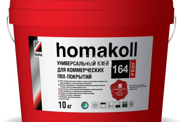 Сопутствующие материалы Homakoll 164 Prof  универсальный клей для коммерческих напольных покрытий, морозостойкий. Homakoll 164 Prof 10кг. фото 1 | FLOORDEALER