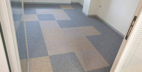 Монтаж ковровой плитки Interface Horizon