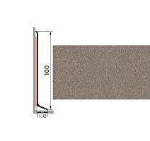 Плинтус Плинтус алюминиевый Русский профиль 100мм ПОЛИМЕРНОЕ ПОКРЫТИЕ санторини фото 1 | FLOORDEALER