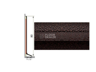 Плинтус Плинтус алюминиевый Русский профиль 80мм ПОЛИМЕРНОЕ ПОКРЫТИЕ старая медь фото 1 | FLOORDEALER