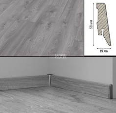 Плинтус МДФ Kronotex ламинированный D3670 Плинтус ламинированный МДФ Kronotex Дуб Макро светло-серый фото 1 | FLOORDEALER