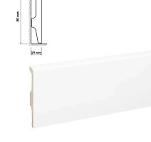 Плинтус HDPS Bonkeel Top 01 Белый фото 1 | FLOORDEALER