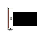 Плинтус Плинтус алюминиевый Русский профиль 100мм ПОЛИМЕРНОЕ ПОКРЫТИЕ черный  | FLOORDEALER