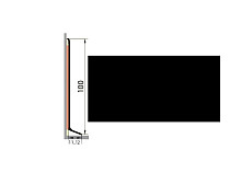 Плинтус Плинтус алюминиевый Русский профиль 100мм ПОЛИМЕРНОЕ ПОКРЫТИЕ черный фото 1 | FLOORDEALER
