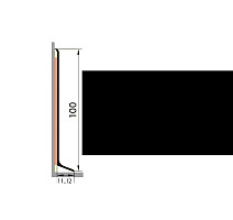 Плинтус Плинтус алюминиевый Русский профиль 100мм ПОЛИМЕРНОЕ ПОКРЫТИЕ черный фото 1 | FLOORDEALER