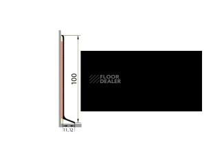 Плинтус алюминиевый Русский профиль 100мм ПОЛИМЕРНОЕ ПОКРЫТИЕ черный фото 1 | FLOORDEALER