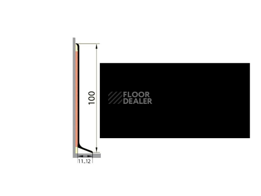 Плинтус Плинтус алюминиевый Русский профиль 100мм ПОЛИМЕРНОЕ ПОКРЫТИЕ черный фото 1 | FLOORDEALER