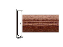 Плинтус алюминиевый Русский профиль 80мм ДЕКОРАТИВНОЕ ПОКРЫТИЕ дуб канадский фото 1 | FLOORDEALER
