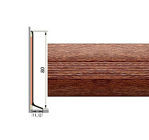 Плинтус Плинтус алюминиевый Русский профиль 80мм ДЕКОРАТИВНОЕ ПОКРЫТИЕ дуб канадский фото 1 | FLOORDEALER