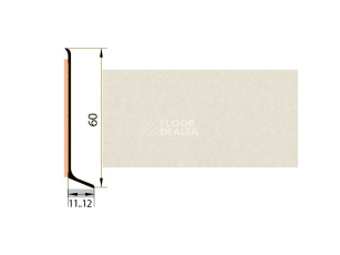 Плинтус Плинтус алюминиевый Русский профиль 60мм ПОЛИМЕРНОЕ ПОКРЫТИЕ сильвер фото 1 | FLOORDEALER