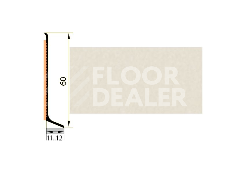 Плинтус ПОЛИМЕРНОЕ ПОКРЫТИЕ сильвер фото 1 | FLOORDEALER