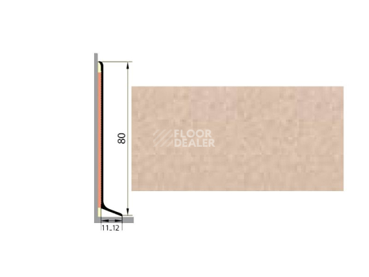 Плинтус Плинтус алюминиевый Русский профиль 80мм ПОЛИМЕРНОЕ ПОКРЫТИЕ песочный фото 1 | FLOORDEALER