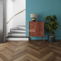 Maximus Herringbone SPC Highland Oak Chocolate фото 2 | FLOORDEALER