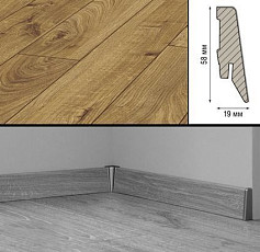 Плинтус МДФ Kronotex ламинированный D3077 Плинтус ламинированный МДФ Kronotex Дуб Еверест бронза фото 1 | FLOORDEALER