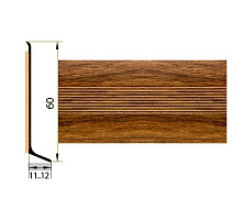 Плинтус Плинтус алюминиевый Русский профиль 60мм ДЕКОРАТИВНОЕ ПОКРЫТИЕ дуб медовый фото 1 | FLOORDEALER