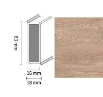 Плинтус Широкий плинтус Cubu flex life XL 60/19 Touch and style 2938 sabrine фото 1 | FLOORDEALER
