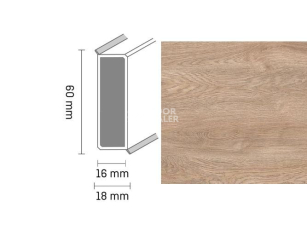 Плинтус Широкий плинтус Cubu flex life XL 60/19 Touch and style 2938 sabrine фото 1 | FLOORDEALER