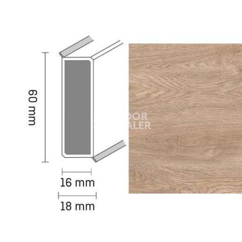 Плинтус Широкий плинтус Cubu flex life XL 60/19 Touch and style 2938 sabrine фото 1 | FLOORDEALER