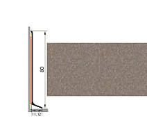 Плинтус Плинтус алюминиевый Русский профиль 80мм ПОЛИМЕРНОЕ ПОКРЫТИЕ санторини фото 1 | FLOORDEALER