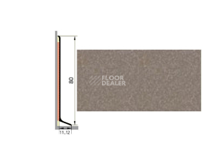 Плинтус Плинтус алюминиевый Русский профиль 80мм ПОЛИМЕРНОЕ ПОКРЫТИЕ санторини фото 1 | FLOORDEALER