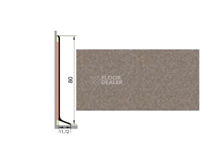 Плинтус алюминиевый Русский профиль 80мм ПОЛИМЕРНОЕ ПОКРЫТИЕ санторини фото 1 | FLOORDEALER