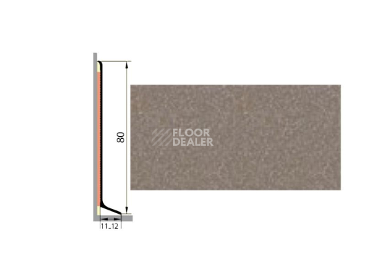 Плинтус Плинтус алюминиевый Русский профиль 80мм ПОЛИМЕРНОЕ ПОКРЫТИЕ санторини фото 1 | FLOORDEALER