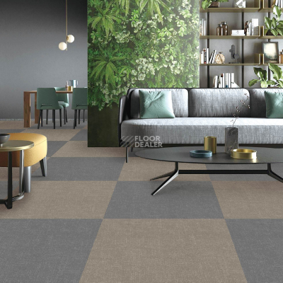 Ковровая плитка Desoma Flock Net Dark Grey 015006 фото 2 | FLOORDEALER