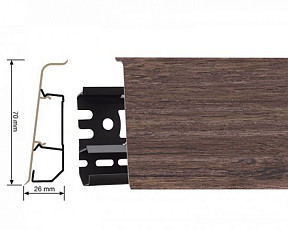 Arbiton Indo Плинтус Arbiton Indo 70мм ПВХ 140 Тасманский Дуб фото 1 | FLOORDEALER