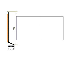 Плинтус Плинтус алюминиевый Русский профиль 60мм ПОЛИМЕРНОЕ ПОКРЫТИЕ белый фото 1 | FLOORDEALER