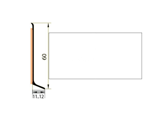 Плинтус Плинтус алюминиевый Русский профиль 60мм ПОЛИМЕРНОЕ ПОКРЫТИЕ белый фото 1 | FLOORDEALER