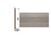 Плинтус алюминиевый Русский профиль 100мм ДЕКОРАТИВНОЕ ПОКРЫТИЕ дуб леванте фото 1 | FLOORDEALER